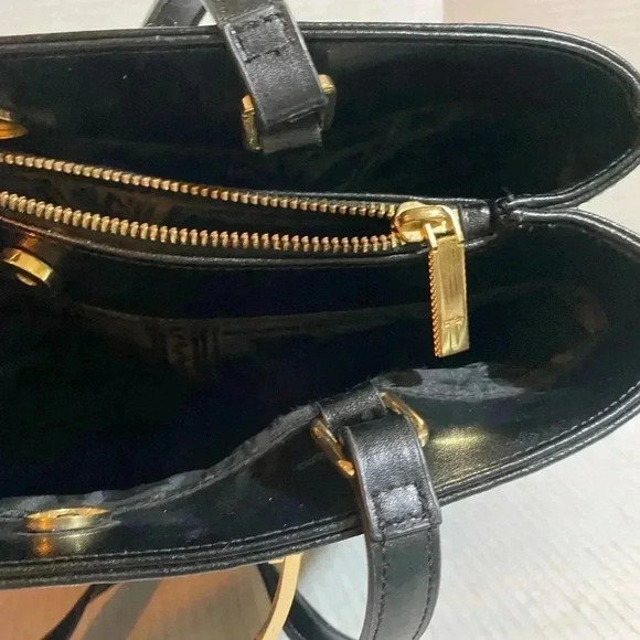 Ted baker black leather satchel handbag - Picture 10 of 13